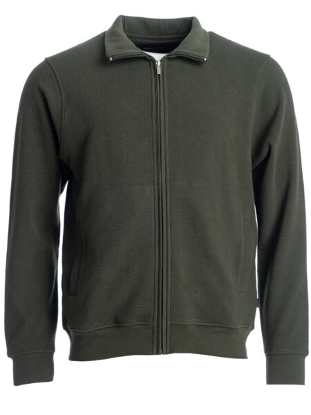Roberto Sweat Cardigan (Oliven)