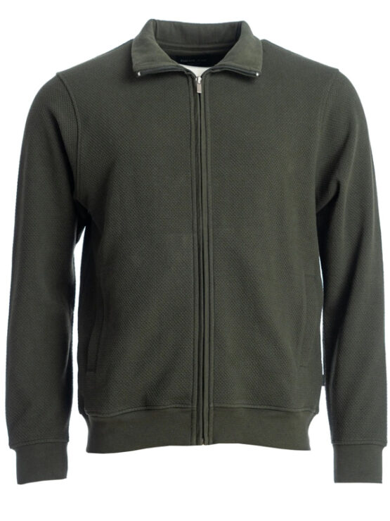 Roberto Sweat Cardigan (Oliven)