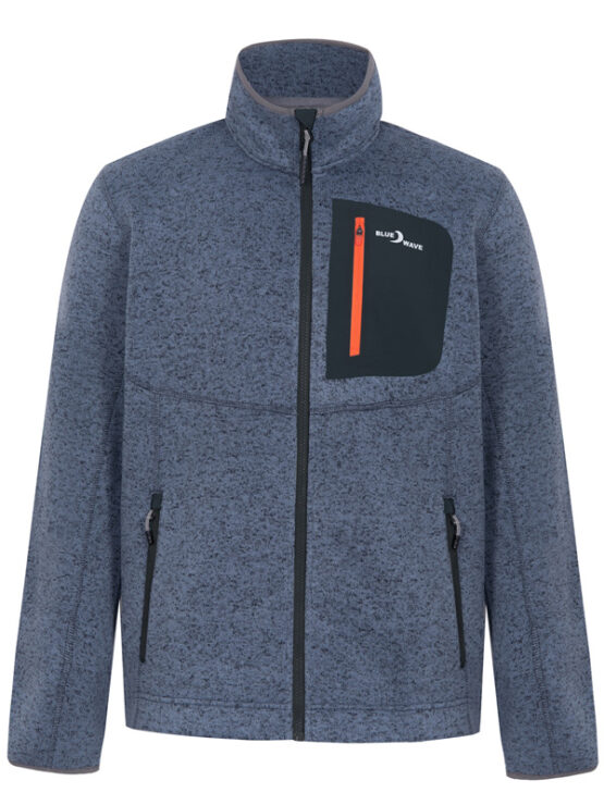 Blue Wave Knitt Fleece (Steel Blue)