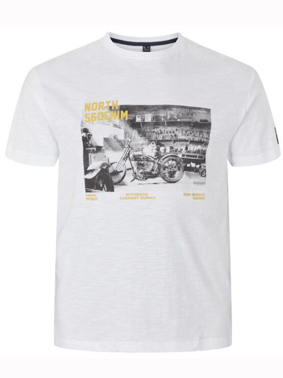 North Bike Print T-Shirt (Hvid)