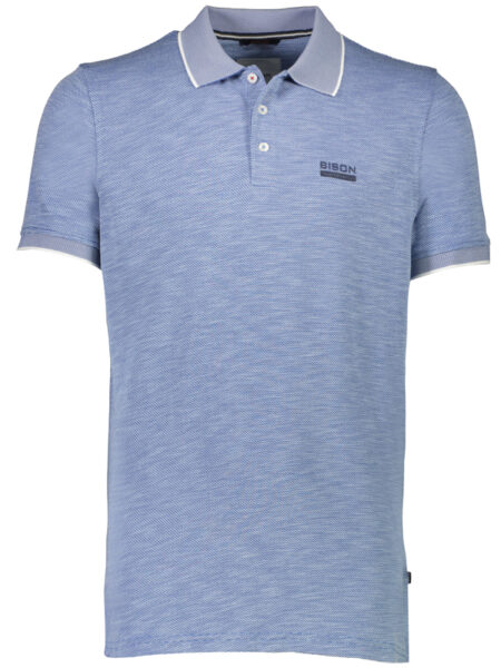 Bison Micro Polo T-Shirt (Sea Blue)