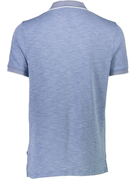 Bison Micro Polo T-Shirt (Sea Blue) - Image 2