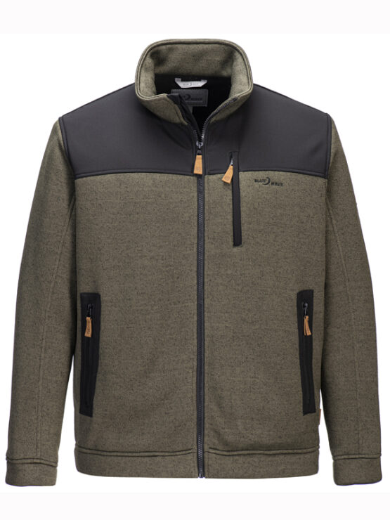 Foret Blue Wave Knitt Fleece (Oliven)