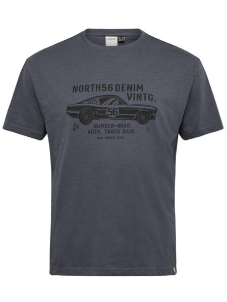 North 56 Cars Print T-Shirt (Steel)