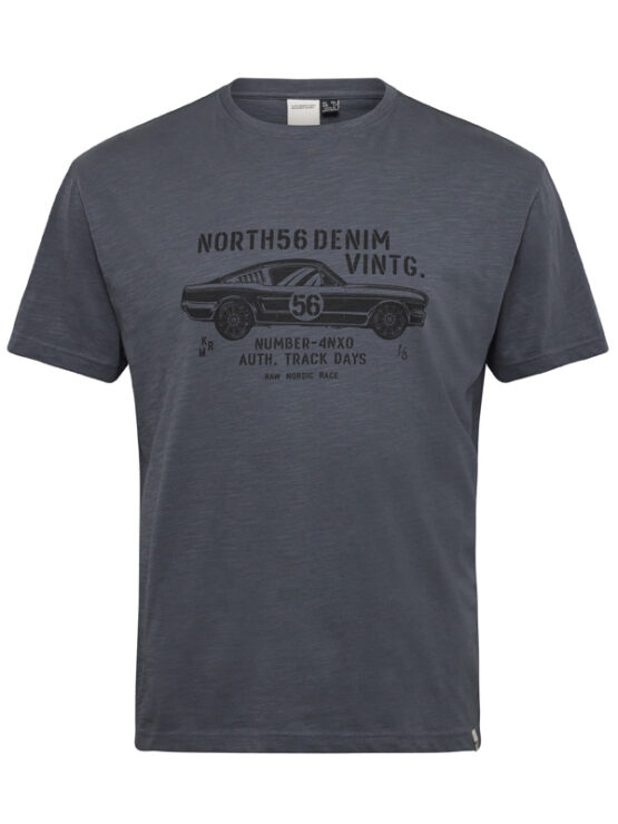 North 56 Cars Print T-Shirt (Steel)
