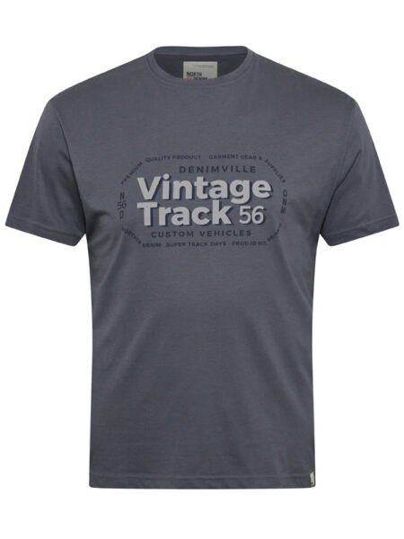 Track Print T-Shirt (Steel)