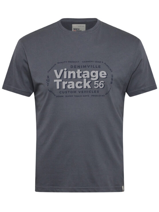 Track Print T-Shirt (Steel)