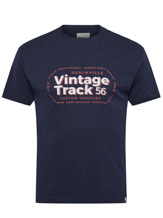Track Print T-Shirt (Navy)