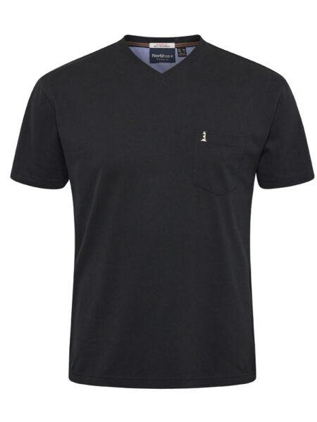 North 56`4 V-Hals T-Shirt (Sort)