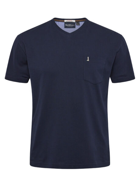 North 56`4 V-Hals T-Shirt (Navy)