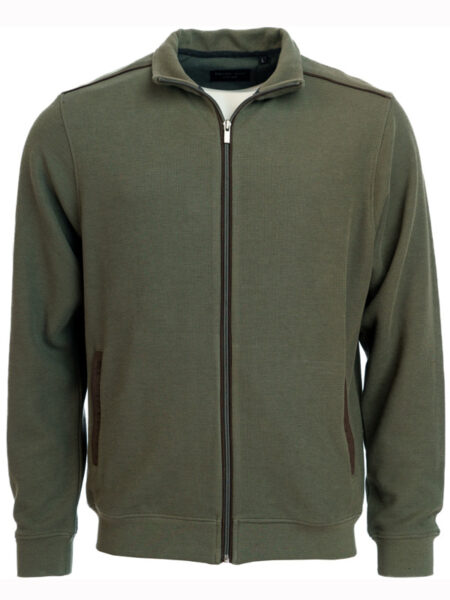 Roberto Sweat Cardigan (Oliven)