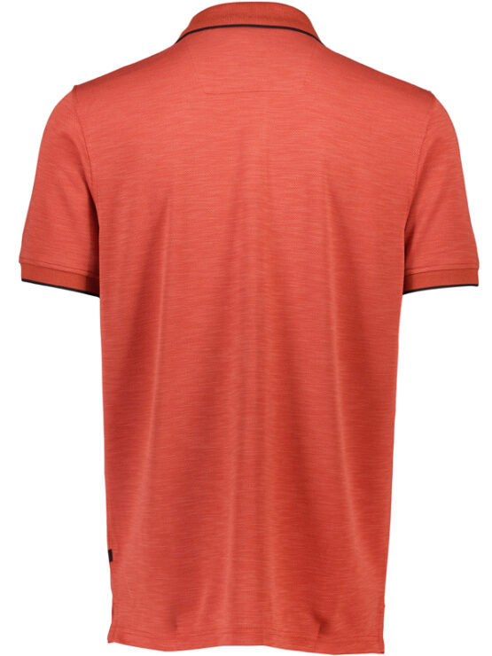 Bison Micro Polo T-Shirt (Burnt Red) - Image 2