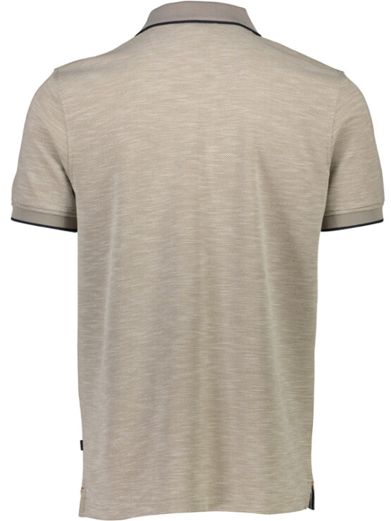 Bison Micro Polo T-Shirt (Dk Sand) - Image 2