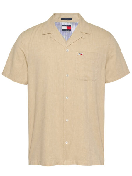 Tommy Jeans Hør Skjorte (Sand)