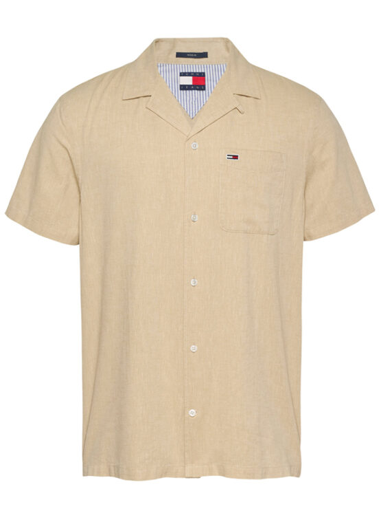 Tommy Jeans Hør Skjorte (Sand)