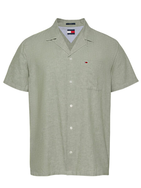 Tommy Jeans Hør Skjorte (Olive)