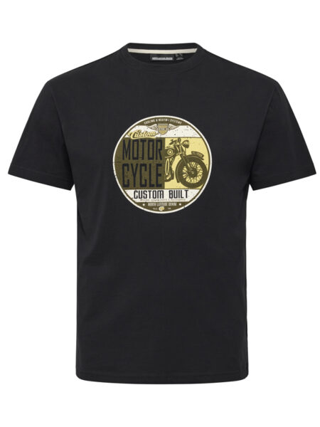 Motor Cycle Print T-Shirt (Sort)