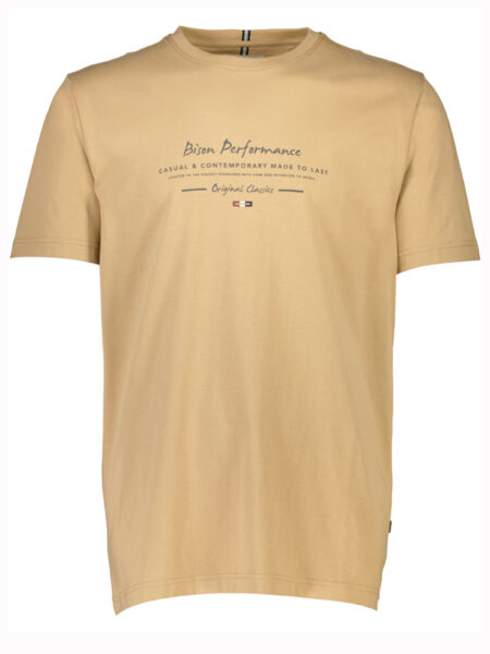 Bison Print T-Shirt (Sand)