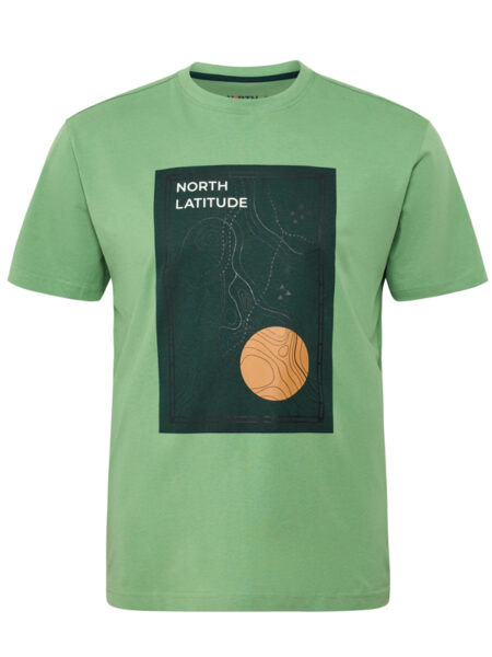 NORTH LATITUDE Print T-Shirt (Green)